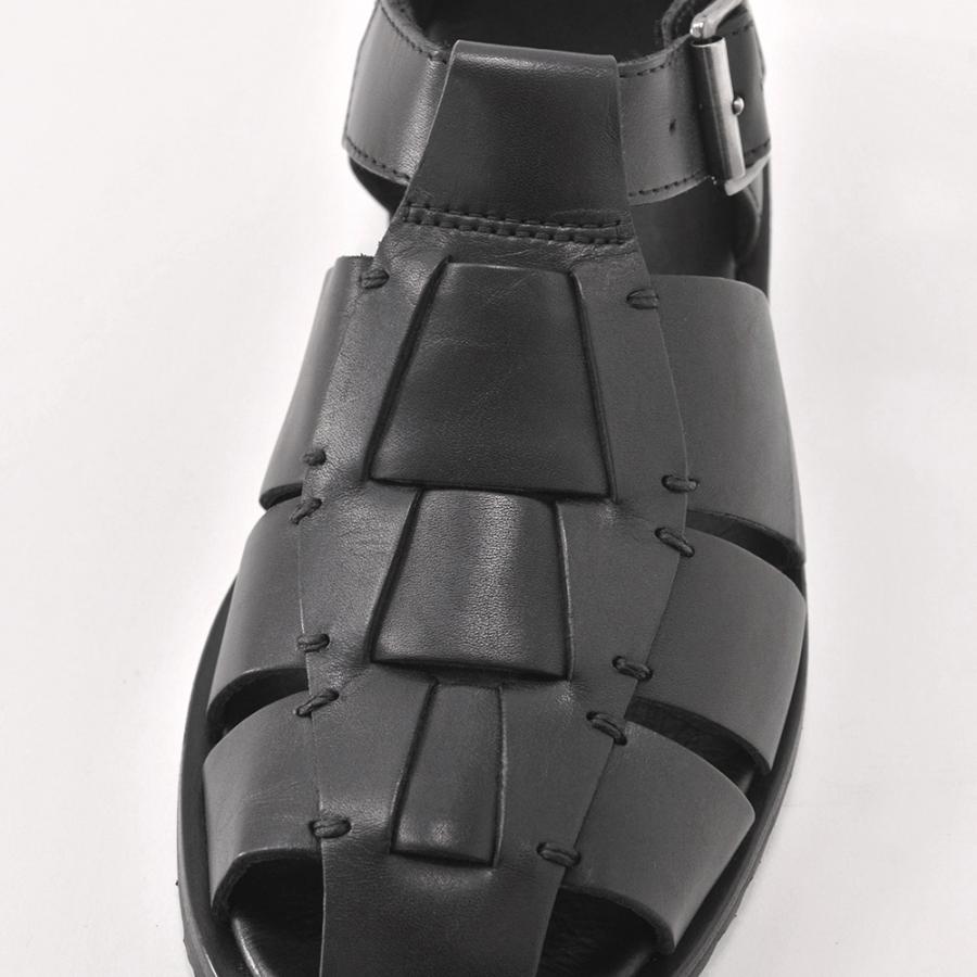 パラブーツ メンズサンダル パシフィックPASIFICモデル ブラックオイルドレザー グラディエーター Men'sの画像