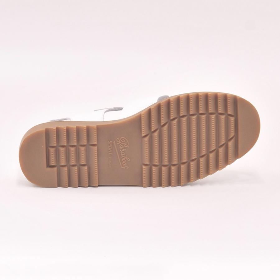 パラブーツ　　PARABOOT パシフィック PASIFIC メンズサンダル ホワイト GRグレインレザー 型押し グルカ グラディエーター 編み込み イタリア製の画像