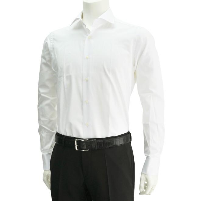 驚きの値段 ボンサー Yシャツ ダブルカフス ホワイト ドビーレジメンタル Bonser 長袖シャツ ホリゾンタル襟 メンズ Men S 送料無料 Www Muslimaidusa Org