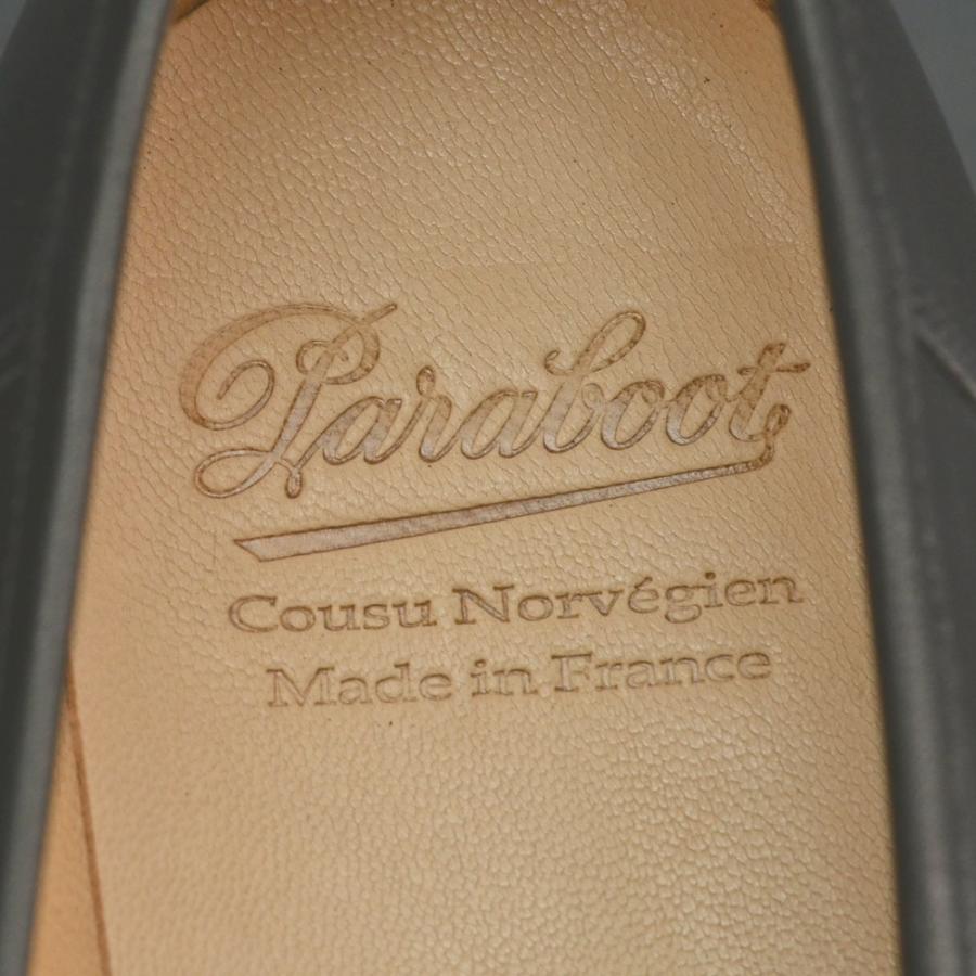 パラブーツ 国内正規品 PARABOOT ランス REIMSモデル ブラック NOIRE LISオイルドレザー製 コインローファー スリッポン メンズシューズ フランス Men'sの画像