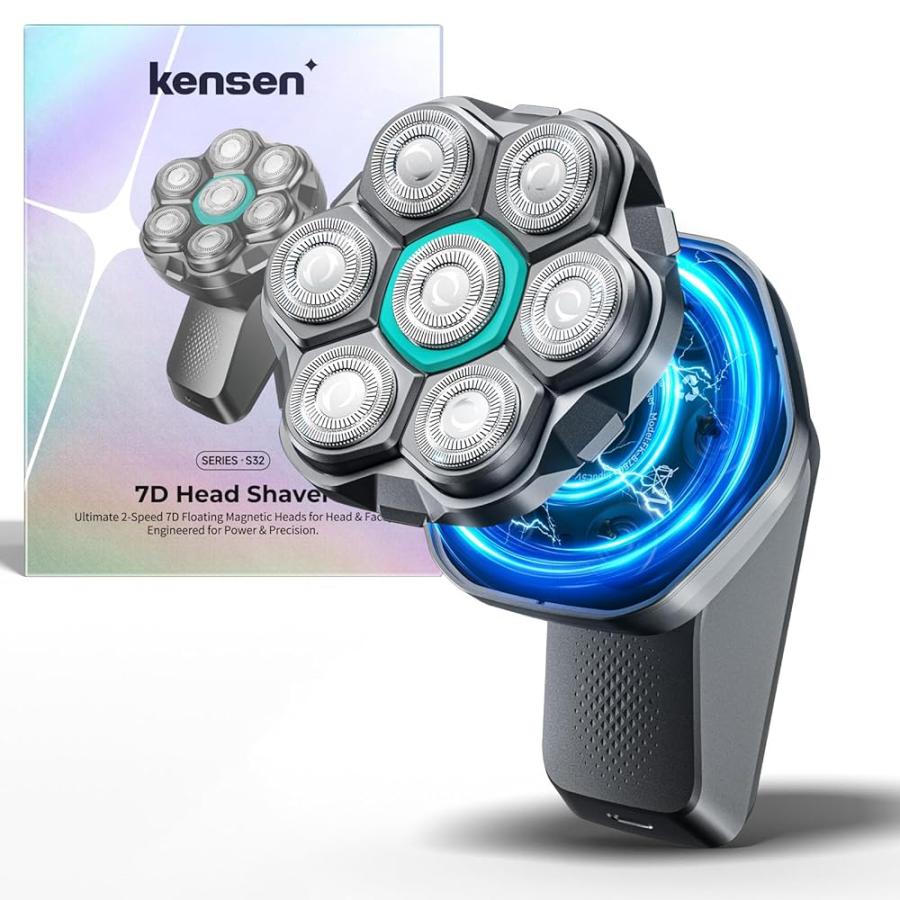 kensen スキンヘッド用シェーバー S32 120枚刃 2段階スピード 7D kensen スキンヘッド用シェーバー 120枚刃 2段階スピード 7Dスキン