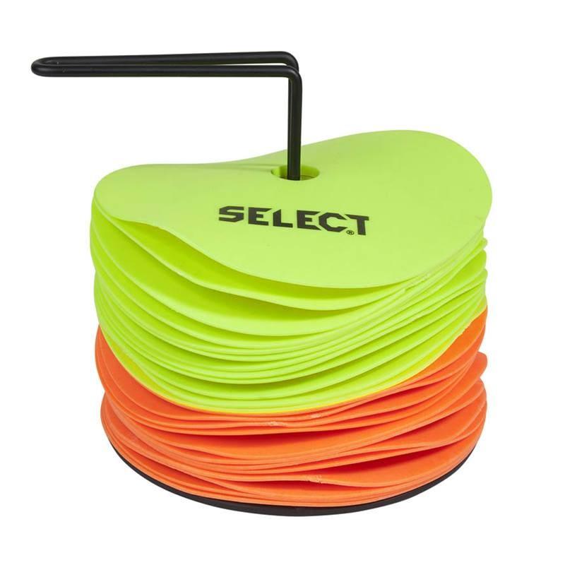 DERBYSTAR ダービースター フロアマーカー 24枚セット 黄x12+橙x12 SELECT セレクト マーカー トレーニング用 自主練 マーカードリブル ドリブル サッカー フットサル ダービースター DERBYSTAR フロアマーカー 24枚セット 黄x12+橙x12