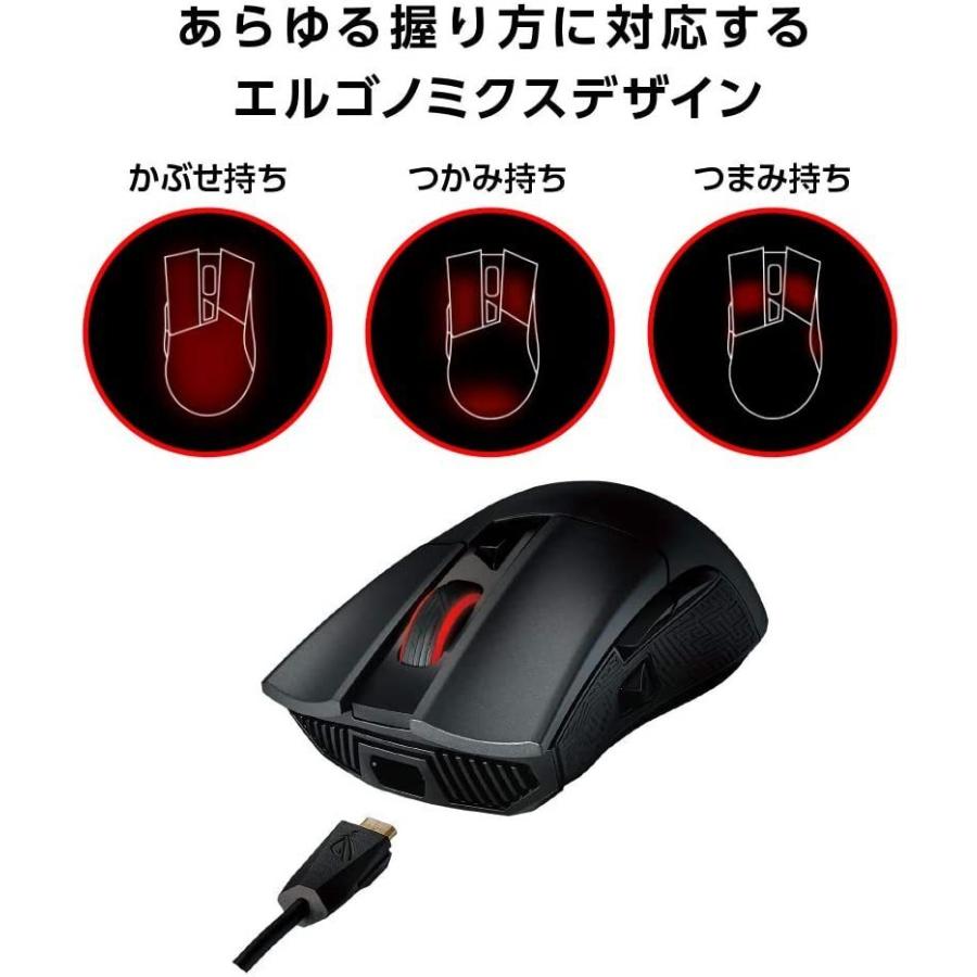 (未使用･未開封品)ASUS Aura Sync対応 スイッチ換装 可能 FPS用 ゲーミング ワイヤレス マウス P702 ROG Gladius II Wireless ASUS（エイスース） ASUS Aura Sync対応 FPS用 ゲーミング ワイヤレス