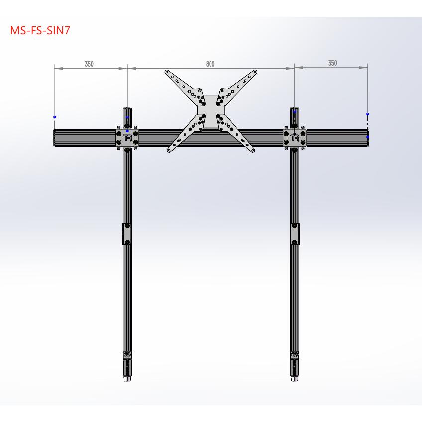 TRAK RACER 【フロア式】アルミフレームシングルモニタースタンド 国内