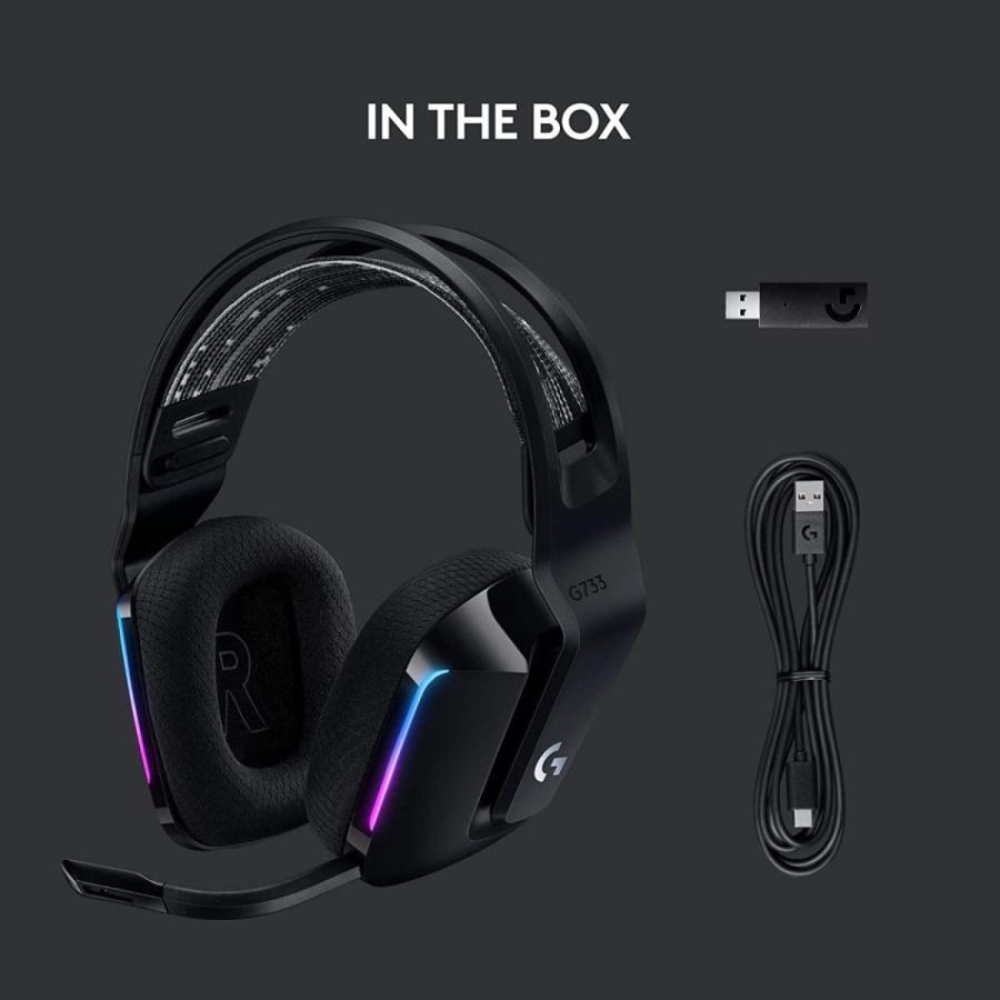 ロジテック Logitech G733 Black ゲーミングヘッドセット LIGHTSPEED