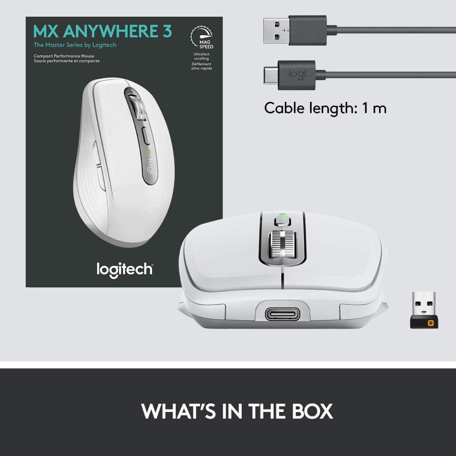 Logitech Mx Anywhere 3 Pale Grey ペイルグレイ ワイヤレス Unifying 