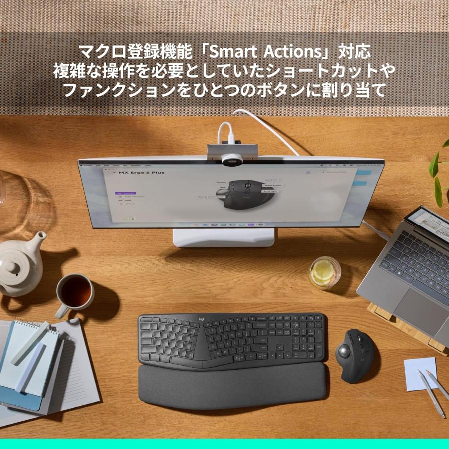 ロジテック 静音 ワイヤレス トラックボール マウス MXTB2 MX ERGO S