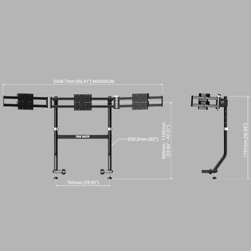 Trak Racer TR8 Pro用一体型トリプルモニターマウント TR-TR8-M3 Trak Racer TR8 Pro用一体型トリプルモニターマウント TR-TR8-M3