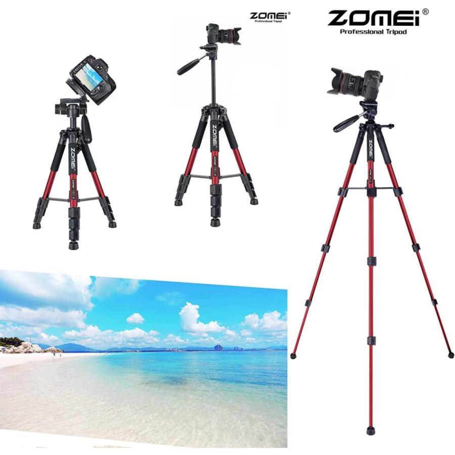 Zomei Q111 三脚 軽量アルミ製 4段 3WAY 雲台 キャリングバッグ付き　Canon Nikon Sony一眼レフビデオカメラなど用｜dereshop｜10
