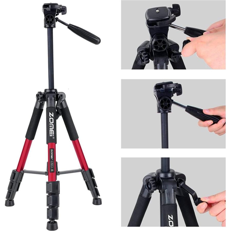 ZOMEi Zomei Q111 三脚 軽量アルミ製 4段 3WAY 雲台 キャリング ZOMEi Zomei Q111 三脚 軽量アルミ製 4段 3WAY 雲台 キャリング
