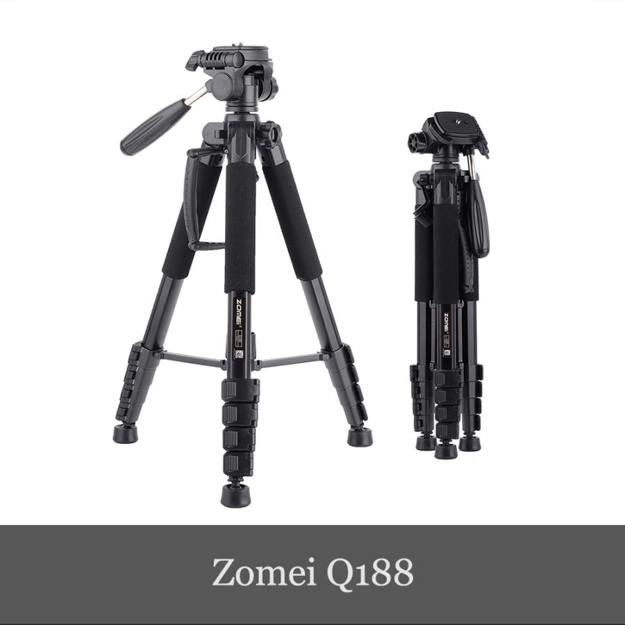ZOMEi Q188 黒 三脚 高耐久三脚スタンド、プロレベルビデオ三脚 ZOMEi Q188 黒 三脚 高耐久三脚スタンド、プロレベルビデオ三脚