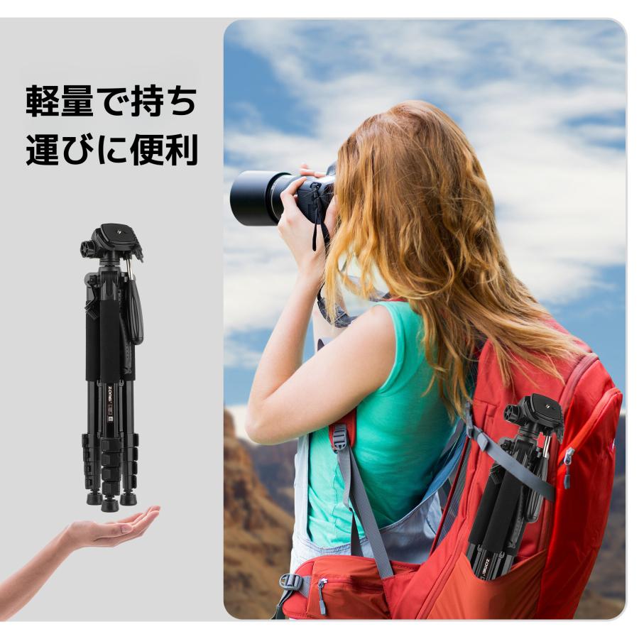 ZOMEi Q188 黒 三脚 高耐久三脚スタンド、プロレベルビデオ三脚 ZOMEi Q188 黒 三脚 高耐久三脚スタンド、プロレベルビデオ三脚