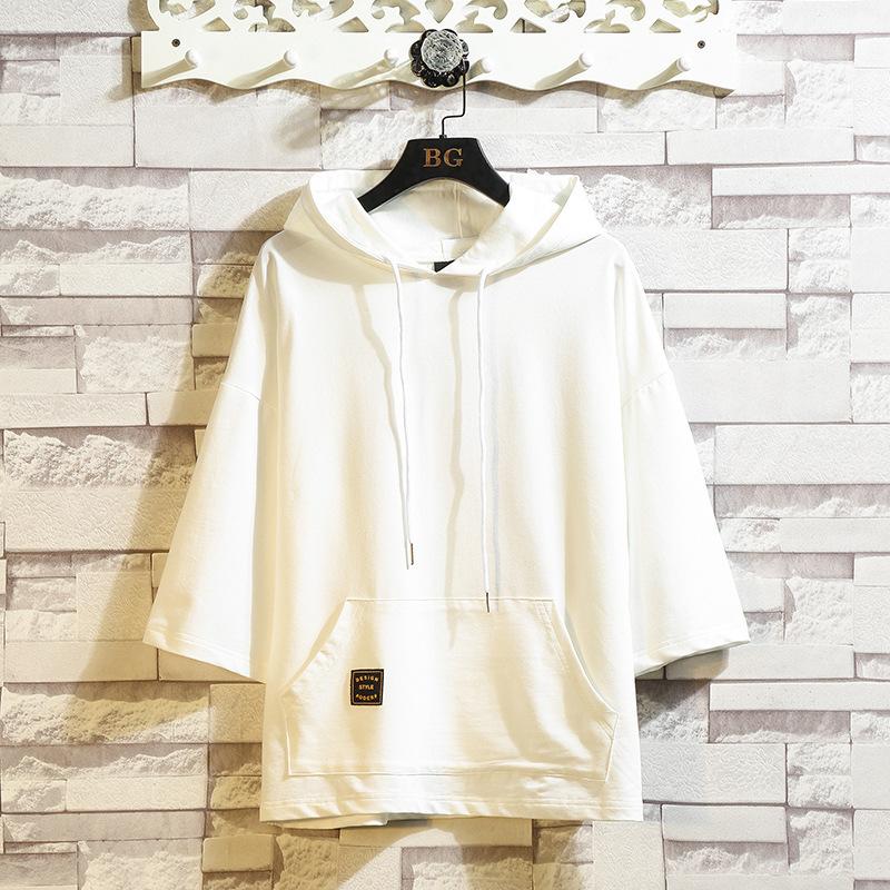 気質アップ気質アップパーカー メンズ 七分袖 プルオーバー スポーツ