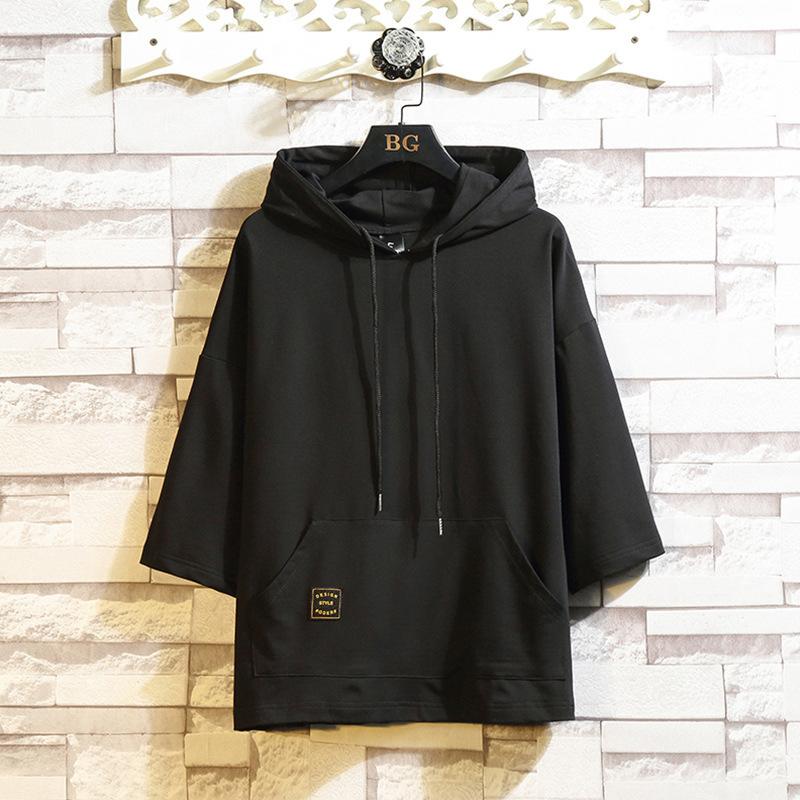 気質アップ気質アップパーカー メンズ 七分袖 プルオーバー スポーツ