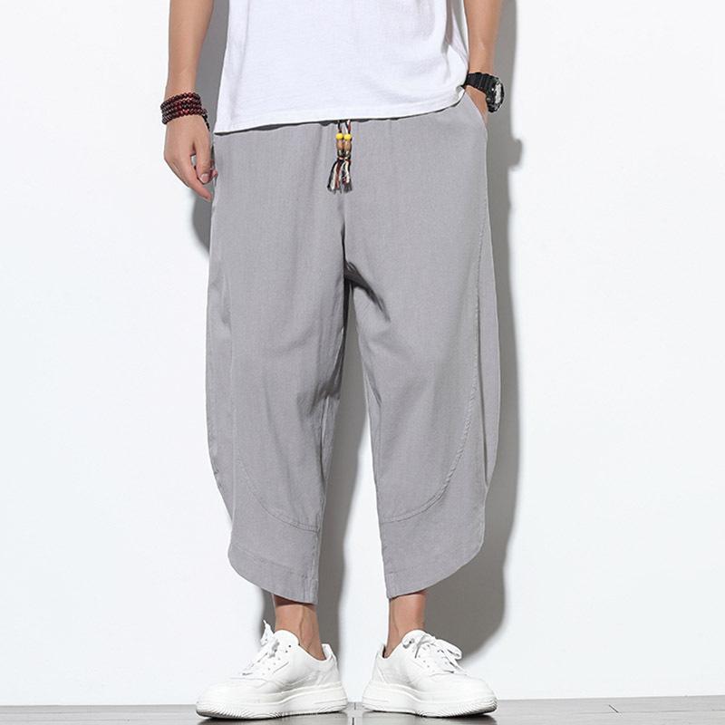 気質アップ 期間限定sale リネンパンツ メンズ 無地 サルエルパンツ ワイドパンツ 夏ズボン 涼しいズボン 薄手 綿麻 カジュアル 大きいサイズ ゆったり ウエストゴム Aynaelda Com
