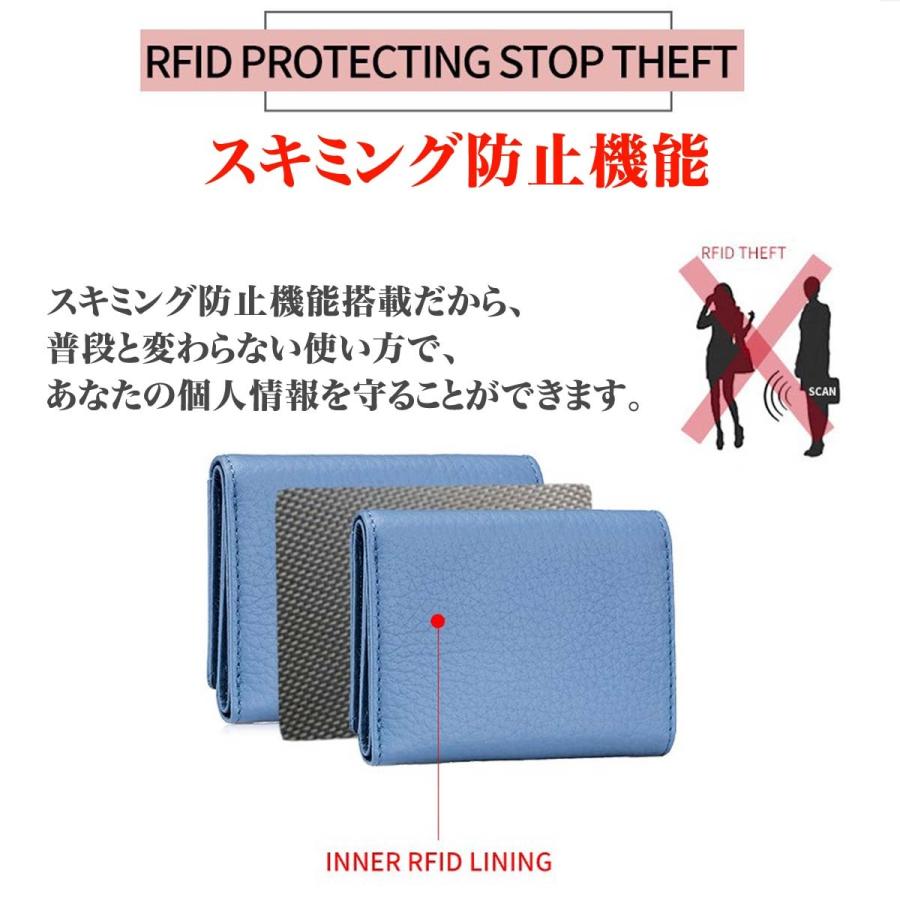 ミニ財布 レディース 三つ折り 財布 本革 コンパクト かわいい 小銭