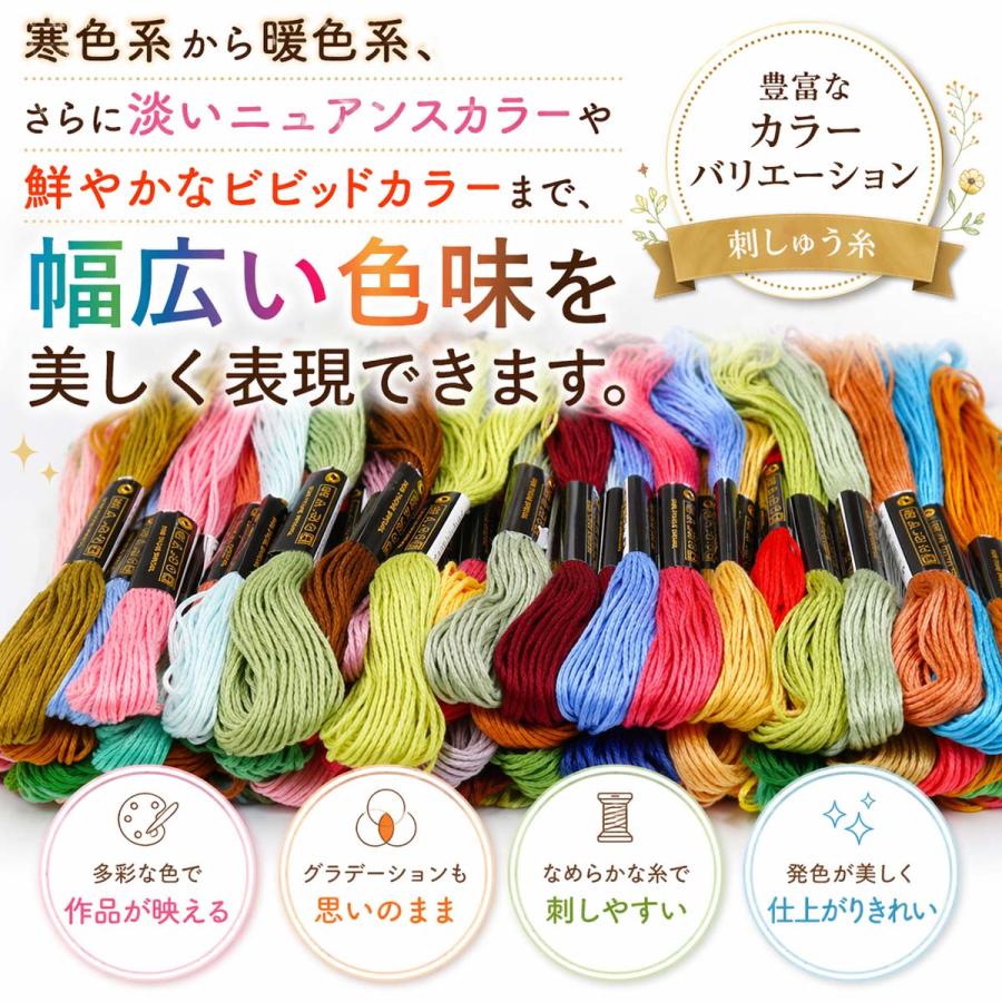 刺繍糸 刺しゅう糸 セット 100束 100色 100本 クロスステッチ ミサンガ