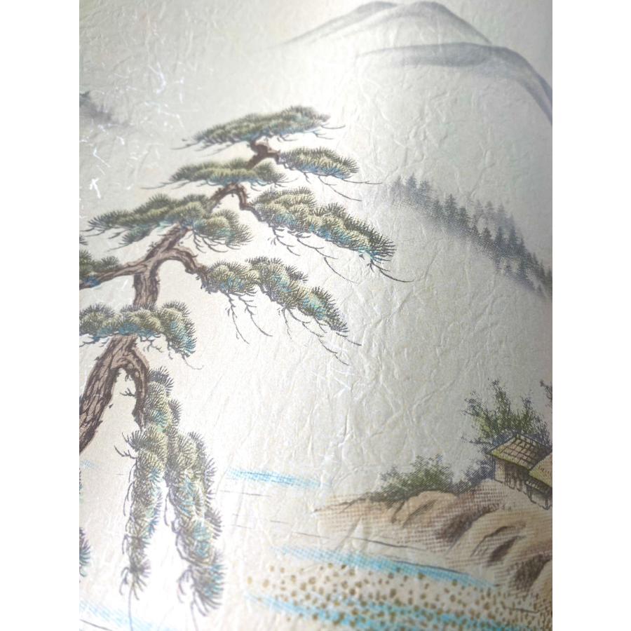 ❤️送料込値下げ❤️絵画★謎の山の冬景色★ガラス額入り ふすま紙 襖紙 (景勝(けいしょう)第32集) No.810 (サイズ96