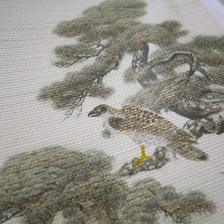 ふすま紙 襖紙 (日新第12集) No.801 (サイズ100×203cm)2枚組 和風・松