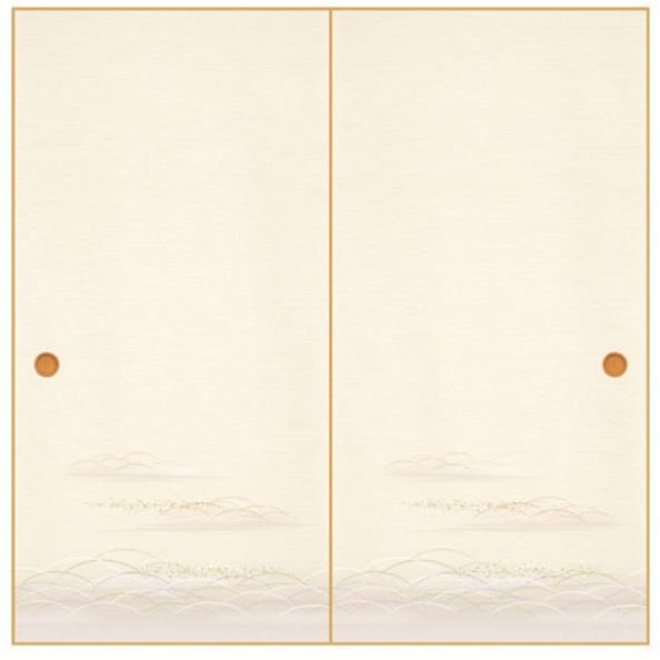 ふすま紙 襖紙 (のれん第20集) No.157 (サイズ96×203cm) 「1枚柄・露草