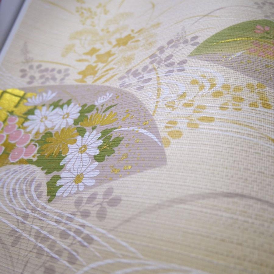 ふすま紙 襖紙 (近江第10集) No.916 (サイズ100×203cm) 織物襖紙「菊