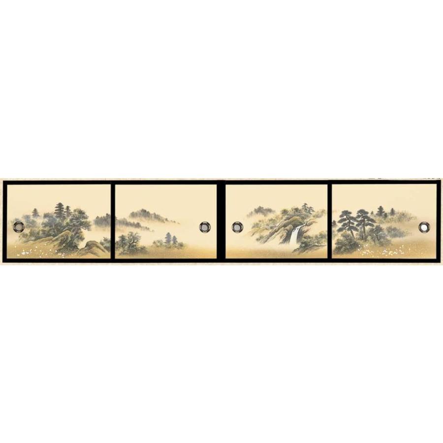 ふすま紙 襖紙 (朱雀(すじゃく)第11集) No.1143 (サイズ39×97cm) 親和金使用「柄・山水画」 天袋 1枚