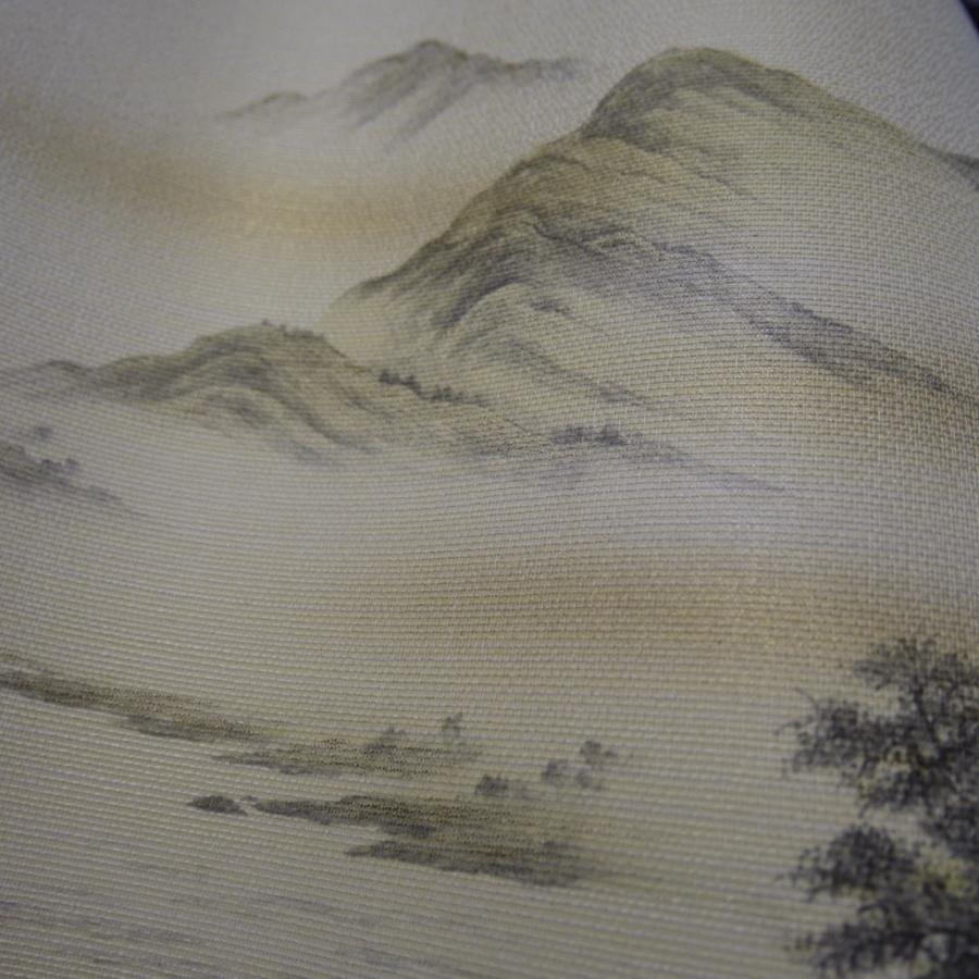 #衝立#デラックス桑色仕上げ 中襖 純手描き山水画 に 御所車 １台限定] 特価価格衝立 デラックスアール桑色仕上げ 襖画手描き山水画に