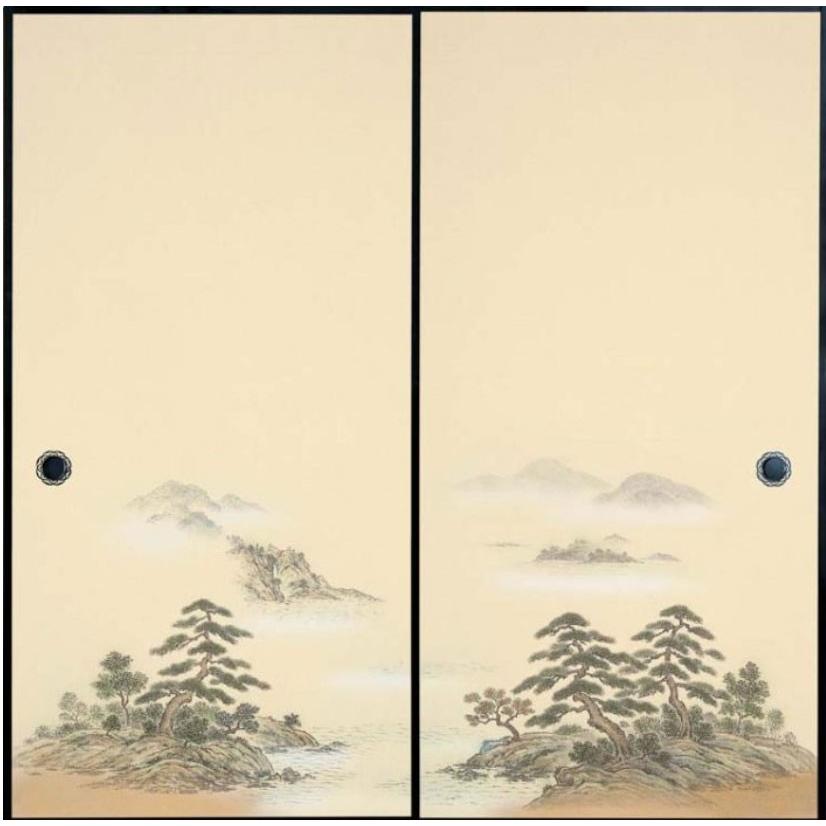 ふすま紙 襖紙 (朱雀(すじゃく)第11集) No.167 (サイズ95×203cm) 2枚1