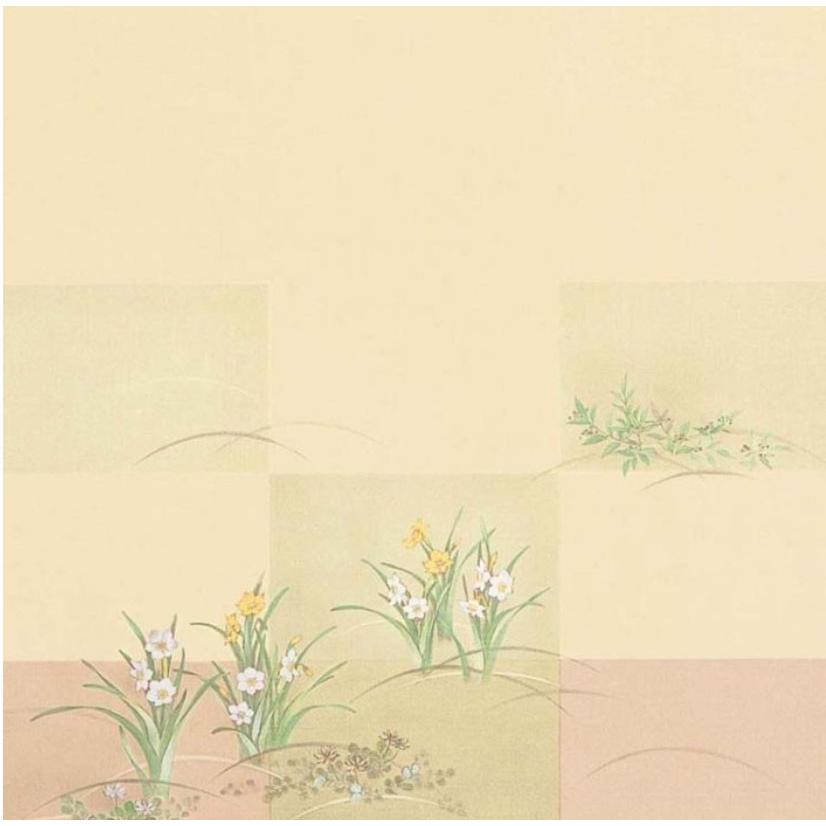 書　色紙　雀百まで踊り忘れず　表装済み ふすま紙 襖紙 (朱雀(すじゃく)第11集) No.170 (サイズ95×203cm) 2枚1