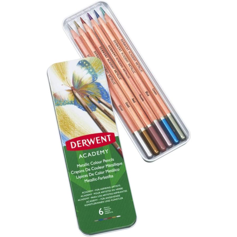 最大66 Offクーポン 色鉛筆 Derwent 公式ショップ ダーウェントアカデミ メタリック水彩6本セット 高級色鉛筆 文具 ギフト ぬりえ 6色 Materialworldblog Com