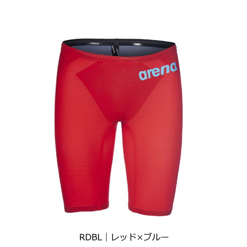 arena 赤 ストライプ 競泳水着 ハーフパンツ アリーナ（arena） 公式 ハーフスパッツ メンズ トップレーシング 競泳