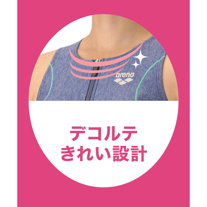 公式 アリーナ すらっとセパ フィットネスセパレーツ レディース 共同開発 水中ウォーキング 練習 水着 スイムウェア 水泳 スイミング AS5SWF40L 25SSの画像
