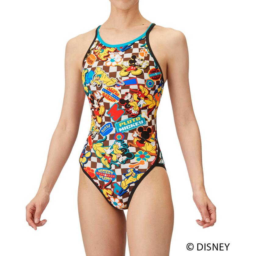 【arena/ディズニー】ミッキーとプルートトレーニングワンピーススパッツ arena 【ディズニー】”ミッキー” と ”プルート”トレーニング