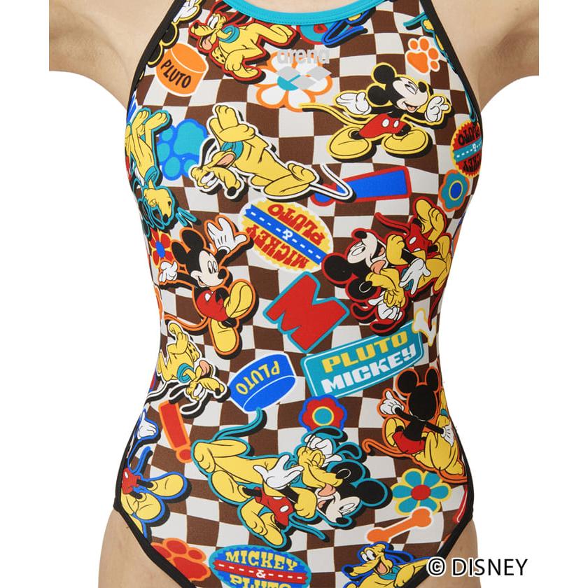 アリーナ水着、ディズニー柄、新品 アリーナ 公式 ディズニー ミッキーとプルート トレーニングワンピース