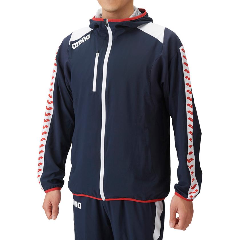 アリーナ 公式 チームウェア 布帛ジャケット 裏メッシュ メンズ