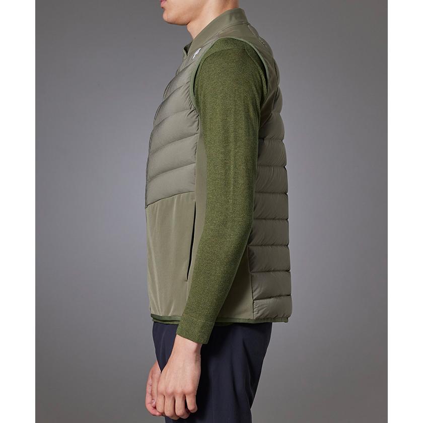 公式 デサントゴルフ フルジップダウンベスト メンズ 中綿 ストレッチ 撥水 保温 防寒 冬用 ウェア DGMWJK50 23FW 