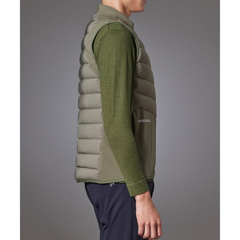 公式 デサントゴルフ フルジップダウンベスト メンズ 中綿 ストレッチ 撥水 保温 防寒 冬用 ウェア DGMWJK50 23FW 