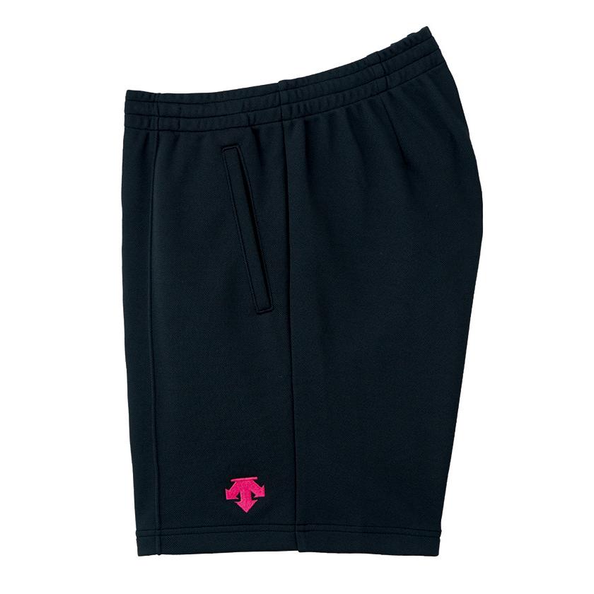 DESCENTE 黒 ハーフパンツ ７分丈　調整可能ウエスト　サイズO DESCENTE バレーボール 【TEAM】トレーニングハーフパンツ