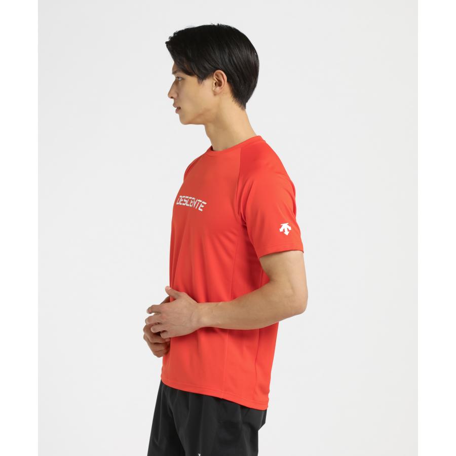 デサント インターハイ バレーボール ノースリーブ Tシャツ レッド L DESCENTE（デサント） 公式 バレーボール 半袖バレーTシャツ メンズ
