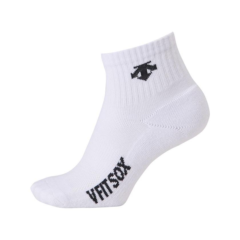 DESCENTE ホワイト/マゼンタ　ゴルフ　バレーボール ソックス 8足組 DESCENTE バレーボール ハイソックス 【返品不可商品