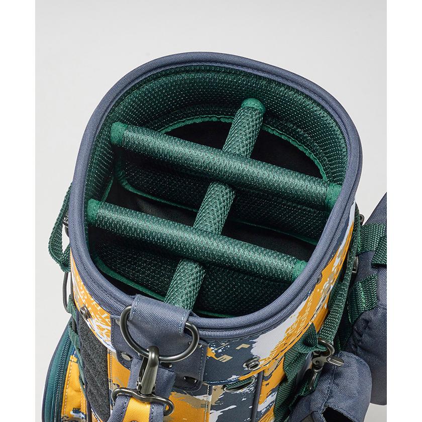 【美品】 ルコックスポルティフ キャディバッグ スタンド カーキ le coq sportif（ルコックスポルティフ） スタンドキャディバッグ