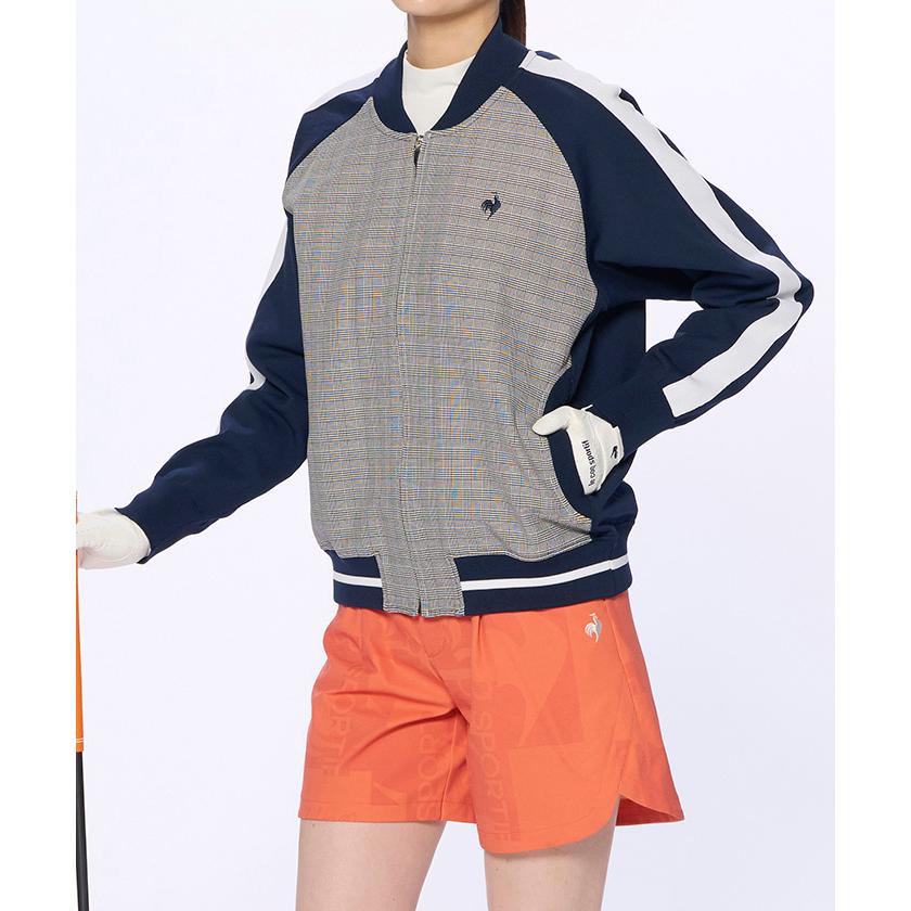 【美品】ルコック ゴルフウェア ジップアップ ニット ジャケット レディース le coq sportif GOLF 公式 ルコックスポルティフ ゴルフ ニット