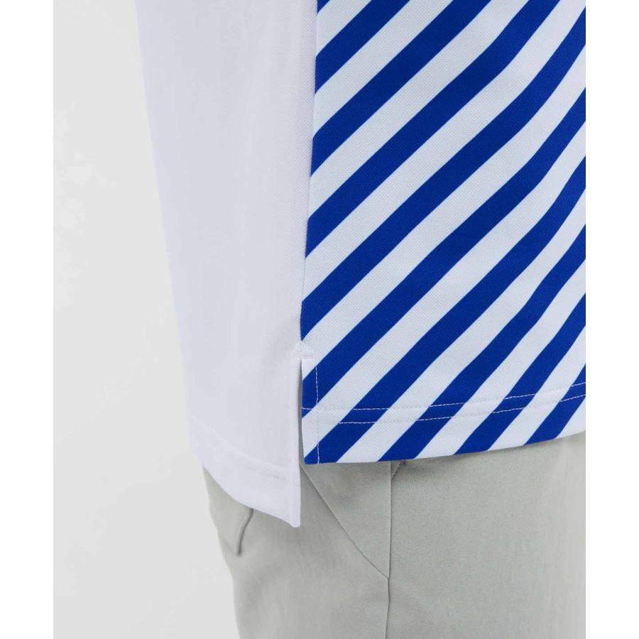 美品【ルコックスポルティフ】ストライプ ゴルフ長袖シャツ（LL） イエロー le coq sportif GOLF（ルコックスポルティフ ゴルフ） 公式 ルコック