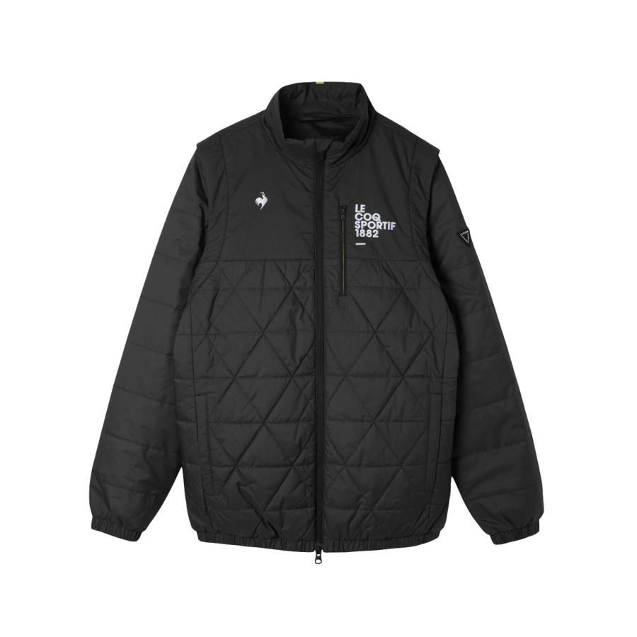 【ルコックゴルフ】2022年袖ロゴネーム 長袖ゴルフブルゾンジャケットLL 黒 le coq sportif GOLF（ルコックスポルティフ ゴルフ） 公式 ルコック