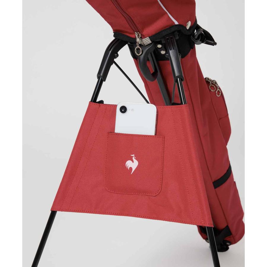 【美品】ルコック ゴルフ セルフスタンド クラブケース（赤） le coq sportif GOLF 公式 ルコックスポルティフ ゴルフ セルフ