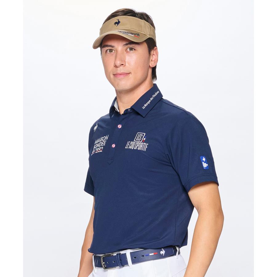 le coq sportif ゴルフウェア M ネイビー/ベージュ RIJOUME BEIGE COORDINATE（リジューム ベージュコーディネート