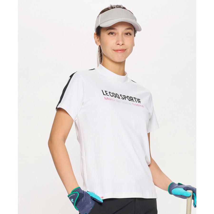 STCH ゴルフウェア モックネック半袖シャツ ホワイト le coq sportif GOLF（ルコックスポルティフ ゴルフ） 公式 ルコック