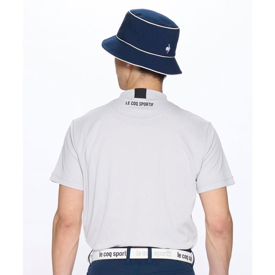 LECOQ SPORTIFモックネック半袖シャツMサイズ新品13200円ルコック ゴルフ用】le coq sportif GOLF ルコック 総柄モックネックT