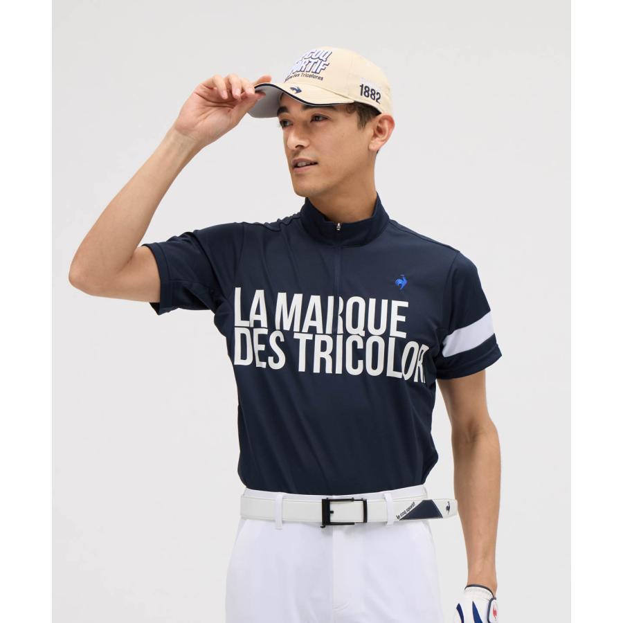 美品　LACOSTE ハーフジップ半袖ゴルフシャツ　38 タグ付き le coq sportif GOLF（ルコックスポルティフ ゴルフ） 公式 ルコック