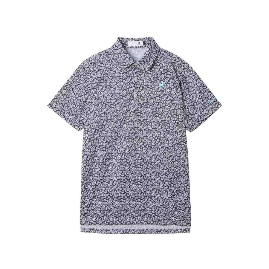 DESCENTE GOLF フラワーポロシャツ M ポロシャツ マンシング